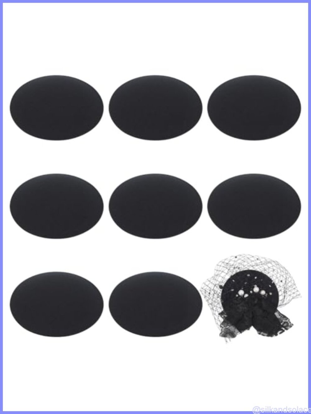 Sinamay Fascinator Hat Base Round Derby DIY Craft 8pc
